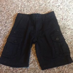 New Hurley Boys Youth Black Cargo Shorts Size 6